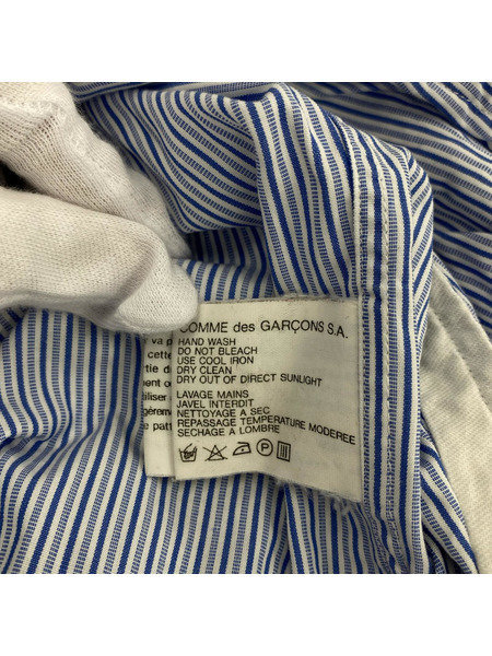 COMME des GARCONS SHIRT 90s 切替デザイン ストライプシャツジャケット L