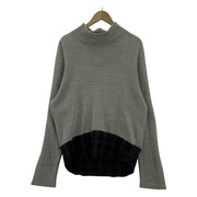 COMME des GARCONS レイヤードデザイン ハイネックサーマルカットソー  S グレー
