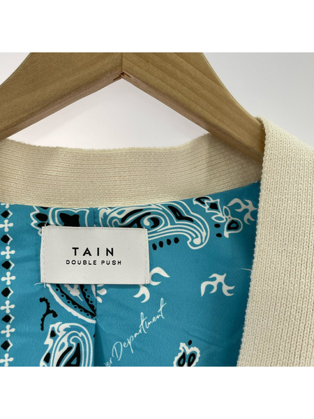 TAIN DOUBLE PUSH 22AW ニットカーディガン(XL)WHT[値下]