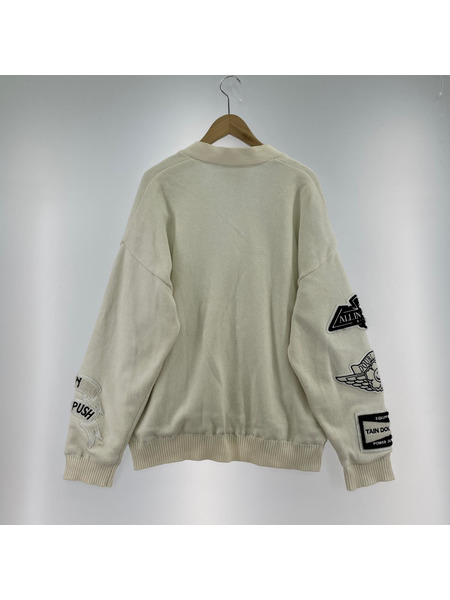 TAIN DOUBLE PUSH 22AW ニットカーディガン(XL)WHT[値下]