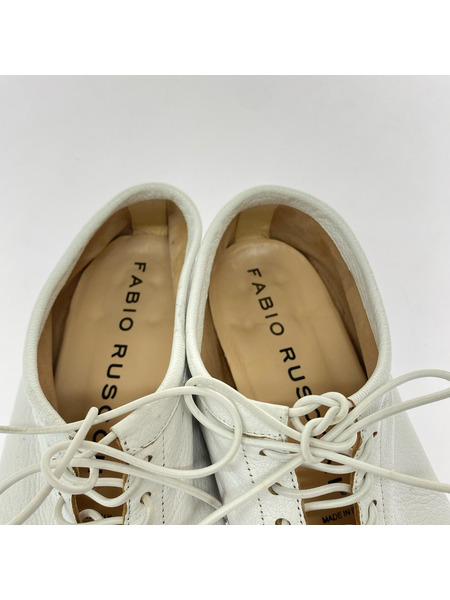 FABIO RUSCONI ローファー レースアップシューズ ホワイト 38