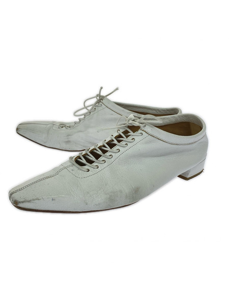 FABIO RUSCONI ローファー レースアップシューズ ホワイト 38