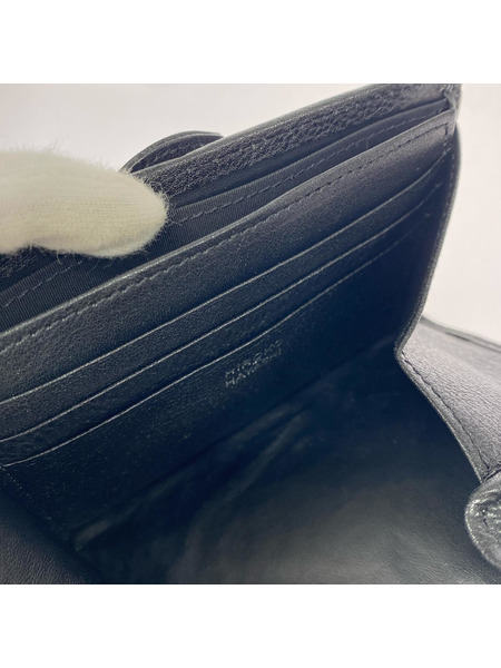 HIROKO HAYASHI コンパクトウォレット レザー 黒