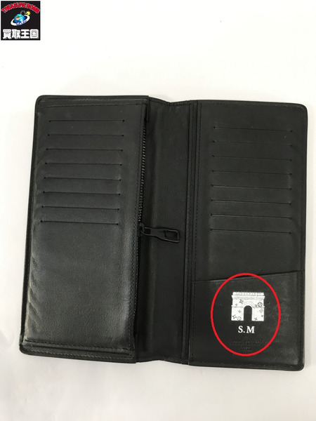 LV 長財布 ポトルフォイユ・ブラザ モノグラムエンボスロゴ 長財布 黒