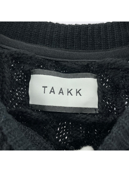 . ニット・セーター TAAKK SUPER BIG WAFFLE PULLOVER BLK 2
