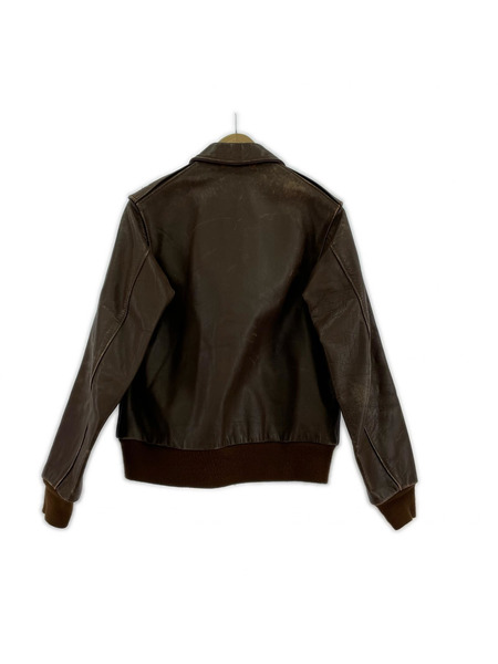 AERO LEATHER A-2 レザージャケット 38 茶