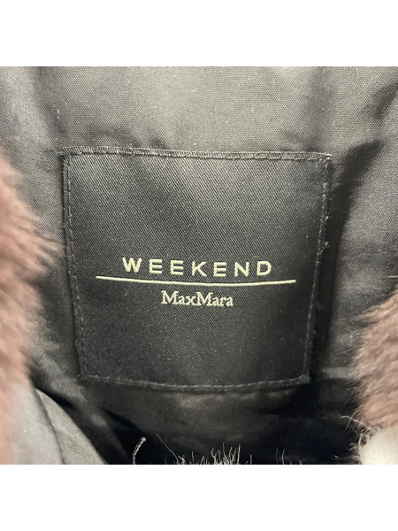 Weekend Max Mara ファー付 ダウンジャケット 黒