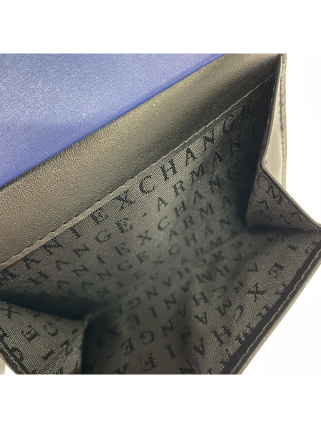 ARMANI EXCHANGE コンパクトウォレット モノグラム ブラック