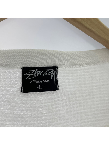 STUSSY 長袖Tシャツ・カットソー サーマル ドクロ L