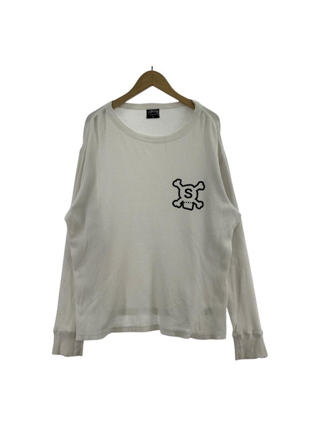 STUSSY 長袖Tシャツ・カットソー サーマル ドクロ L
