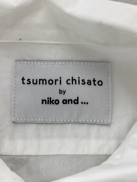 TSUMORI CHISATO×niko and ヤシノ木刺繍S Sシャツ ホワイト[値下]