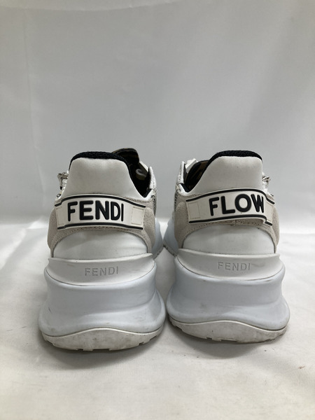 FENDI フローサイドジップスニーカー ホワイト 36