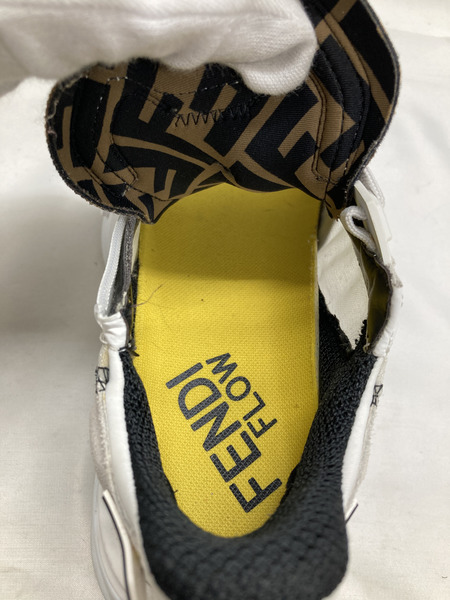 FENDI フローサイドジップスニーカー ホワイト 36