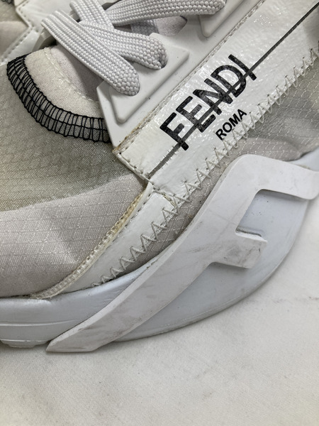 FENDI フローサイドジップスニーカー ホワイト 36