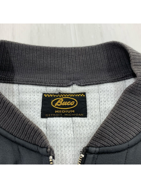 BUCO/F/Z NYLON QUILTED SWEATSHIRT/M/GRY