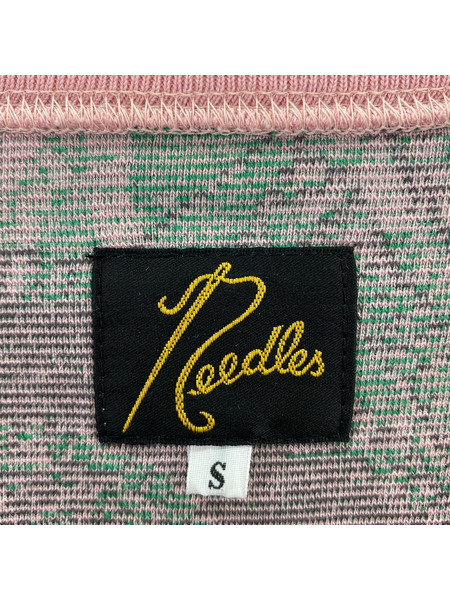 Needles ジャガードクルーネックスウェット S ピンク×マルチ MR296