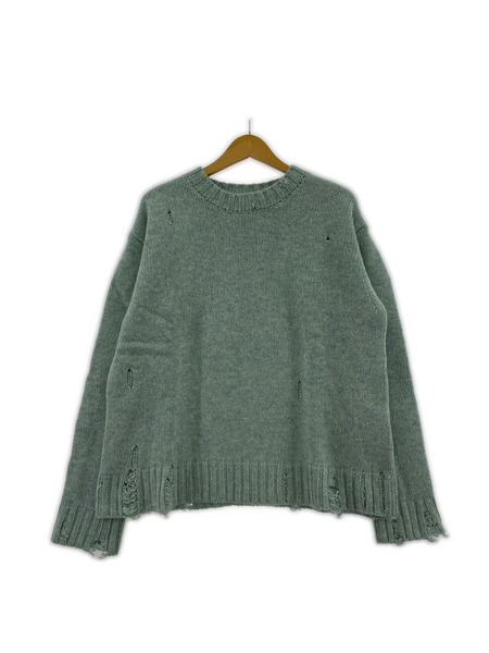 UNUSED ニット・セーター 20AW 3G CREW NECK DAMAGE KNIT