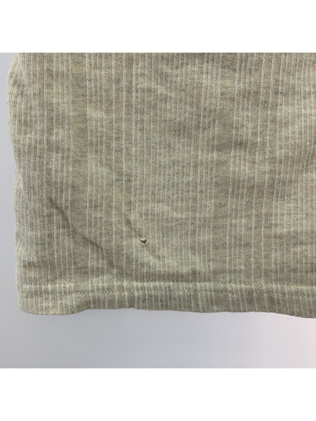 6 ROKU COTTON RIB HALTER NECK CAMISOLE ベージュ