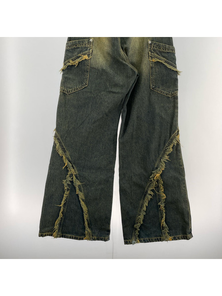 PERSONSOUL DESTRUCTIVE DENIM 加工 変形デニムパンツ M ブルー系