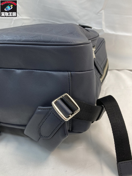 COACH コーチ 71992 ハドソン バックパック シグネチャー クロスグレイン レザー ネイビー グレー リュック