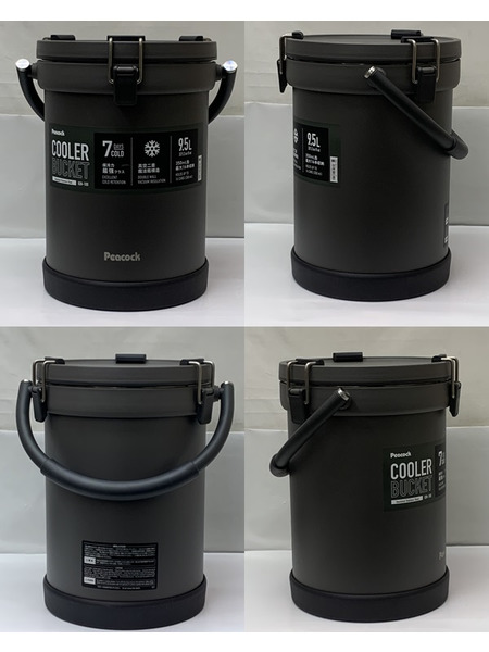 ピーコック クーラーバケット 9.5L IGN-100 ダークグレー 開封品 PEACOCK ステンレス製真空二重構造 魔法瓶構造 クーラーボックス 保冷 保温 アウトドア キャンプ 