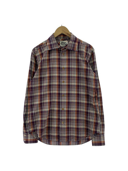 Vivienne Westwood チェック柄長袖シャツ サイズ50 Vivienne Westwood チェック柄長袖シャツ