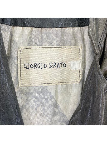 GIORGIO BRATO ジャケット ラムレザー ジャケット