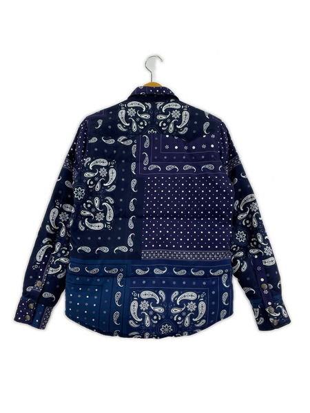 GAIJIN MADE ダウンジャケット バンダナ転写 紺 (S)