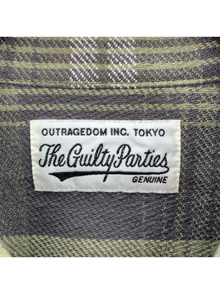 WACKO MARIA 長袖シャツ 24SS CHECK FLANNEL SHIRT OLIVE M
