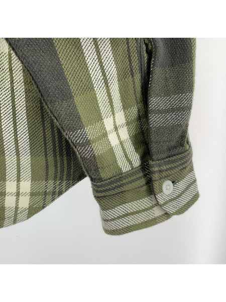 WACKO MARIA 長袖シャツ 24SS CHECK FLANNEL SHIRT OLIVE M