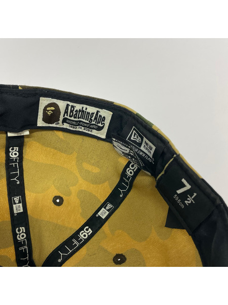 A BATHING APE×NEW ERA 1ST yellow CAMO CAP 001CPB301007X (L)