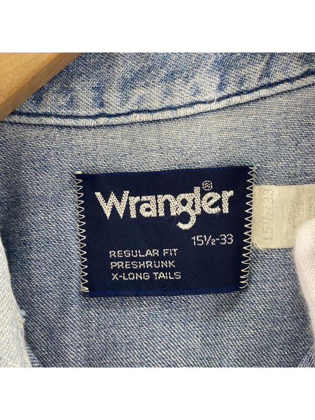 Wrangler 長袖シャツ 80s デニムウエスタンシャツ[値下]
