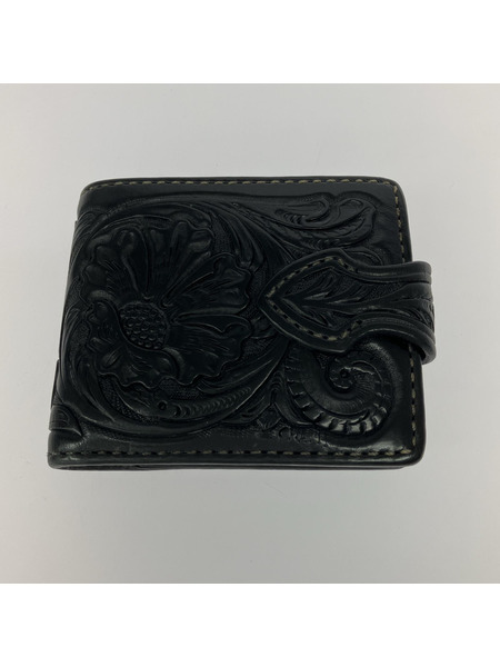 EYEFUNNY コンパクトウォレット 彫 コンパクトウォレット 黒