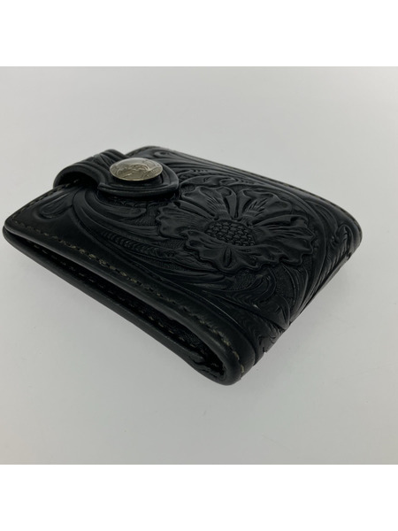 EYEFUNNY コンパクトウォレット 彫 コンパクトウォレット 黒