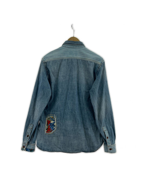 schott 長袖シャツ パッチワークデニムシャツ (M)[値下]