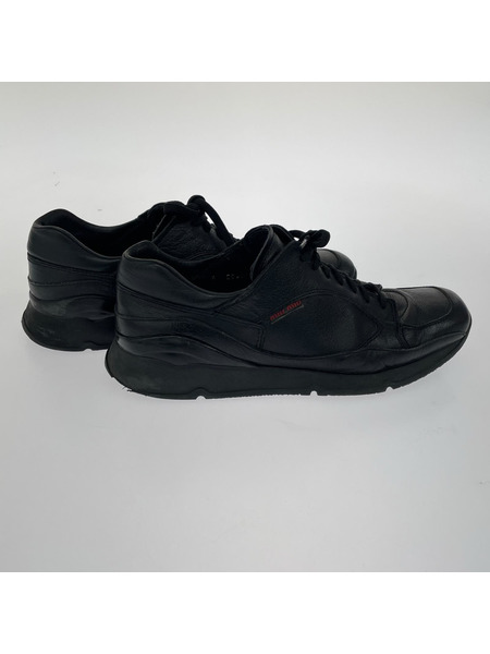 靴 miumiu レザーローカットスニーカー 黒 (9)