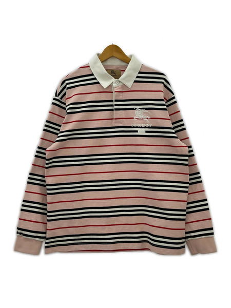 Supreme 長袖Tシャツ・カットソー 22SS Rugby Pink ラガーシャツ (M)