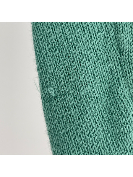 MAISON MARGIELA カーディガン Mロゴ 刺繍コットンニットカーディガン 緑 (M)