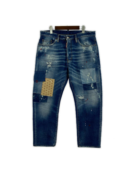 DSQUARED2 24SS MEDIUM WORN OUT BOOTY WASH BRO 50 インディゴブルー