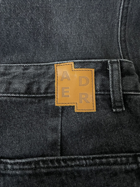 ADER ERROR Sig; SV Tag Jeans 04 ブラックデニムパンツ XL 