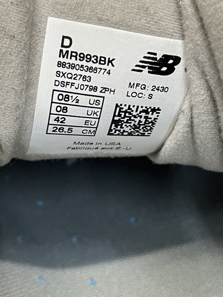 NEW BALANCE MR993BK スニーカー 26.5cm ブラック