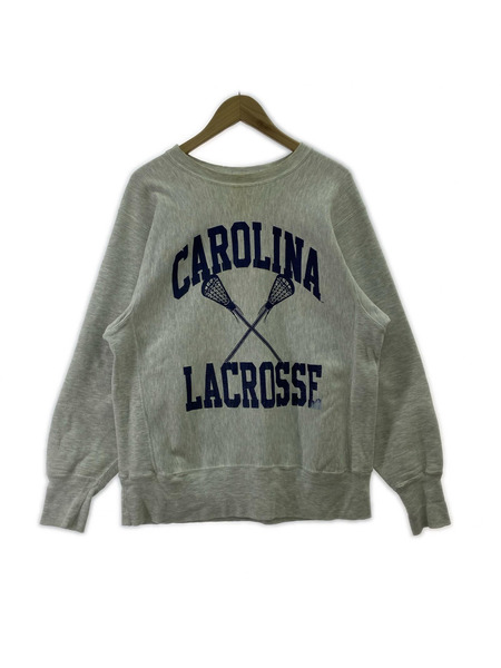 Champion スウェット・トレーナー 90s CAROLINA LACROSSE (L) 灰