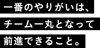 やりたいことは、ほぼ何でも実現できる会社です。